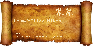 Neumüller Mikes névjegykártya